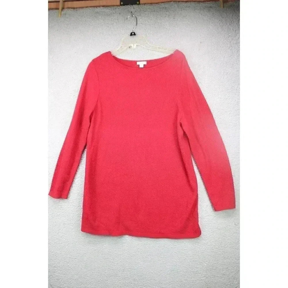 J.Jill Women's Long Sleeve Burgundy Red Tunic-Size Large